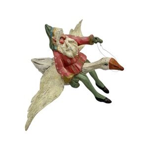 Vintage House of Hatten Santa Elf Fairy Goose Christmas Ornament/ Decor Read*